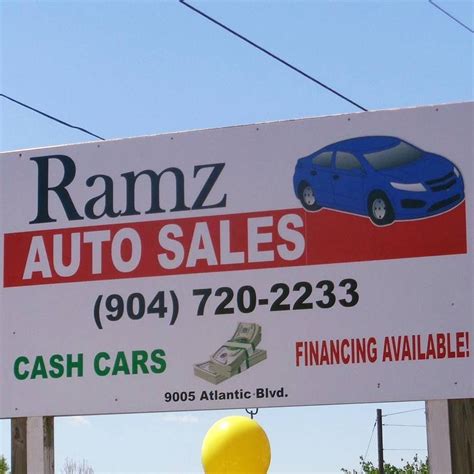 Ramz Auto Sales 9005 Atlantic Blvd Jacksonville, FL 32211 904-720-2233 At Ramz Auto Sales we are proud of the quality used cars we sell and our dedication to serve the needs of our customers. . Ramz auto sales